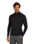 Icebreaker Unterwäsche Langarmshirt Half-Zip 200 Oasis LS - Merinowolle, enganliegend - schwarz Herren